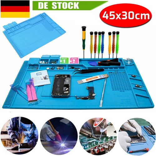 Antistatische Silikon Lötmatte 500℃ Löt Unterlage Handy Reparatur Matte 45*30cm