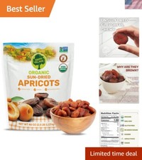No Sugar Added Organic Dried Apricots - 40 oz Resealable Pack, Kosher Non-GMO
