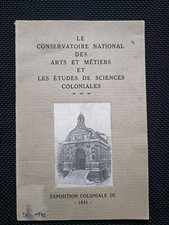Sciences coloniales - Brochure Conservatoire national des Arts et Métiers - 1931