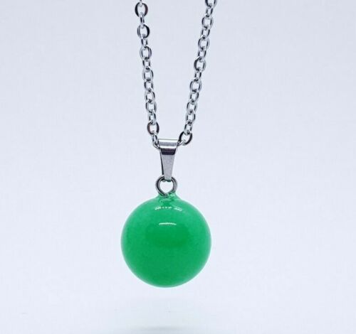 Globe Round Quartz Pendant Chakra Crystal Healing Stone Pendant Anxiety Necklace - Picture 87 of 125