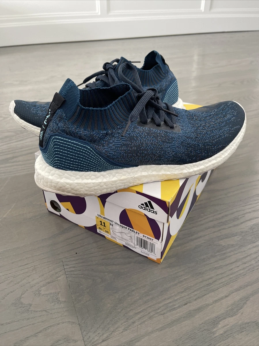 Adidas UltraBoost Uncaged Parley For The Oceans Legend Blue Running | eBay