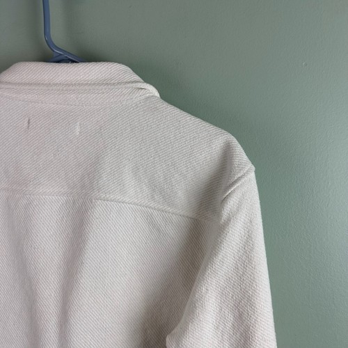 Outerknown Chroma Blanket Shirt Mens Large White Button Up Long Sleeve Recycled - Picture 9 of 9