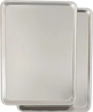 Commercial Quality Baking Sheet Pan Set, Natural Aluminum Cookie Sheet, Umite Ch