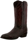 Herren Schwarz Kirsche Cowboystiefel Echtes Straußenschaft Exotisch J Zehe Größen 7, 11,5
