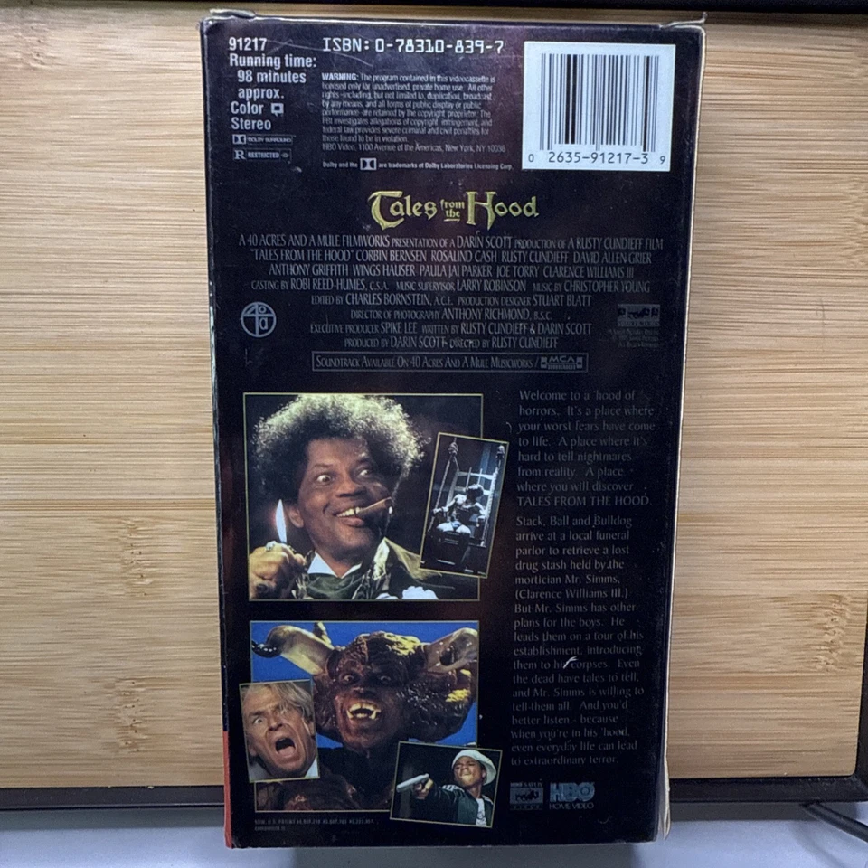 Tales From the Hood VHS 1995 Screener Promo Tape Case In Great Shape Horror Rare Foto 4 de 4