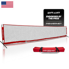 Powernet Portable Soccer Tennis Net Pickleball Net Durable Weighted Metal Base