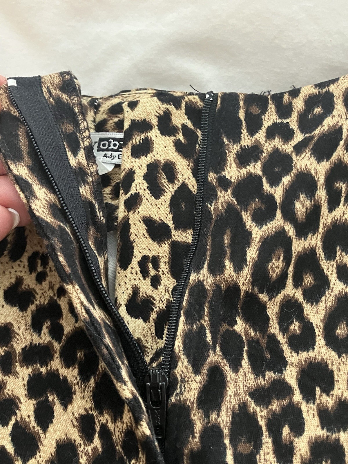 Necessary Objects leopard, cropped flared Cotton … - image 6