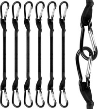 Spanngummi mit Karabiner 30cm, Spanngummi mit Haken 6 Stück, Expander mit Hak...