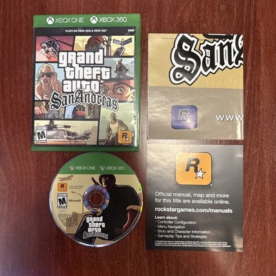 Grand Theft Auto San Andreas Xbox One & Xbox 360 W/ Map CIB Complete Rockstar