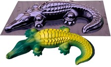 Moule à béton crocodile décoratif coulée ciment gator alligator 1 pièce A06 p...
