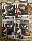 Funko Pop ~ Marvel Venom ~ Lot Of 4 ~ #363, #367, #371 (Fall Con.), #373 (Coll.)