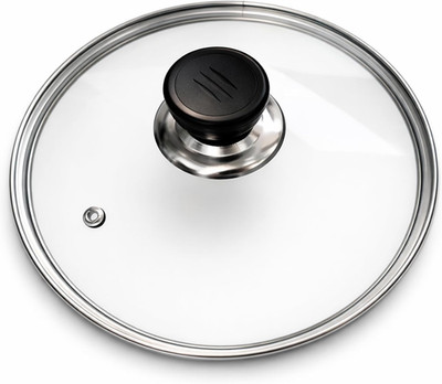 8 Inch Glass Lid for Frying Pan   Tempered Transparent Pot Lid with Stainless St
