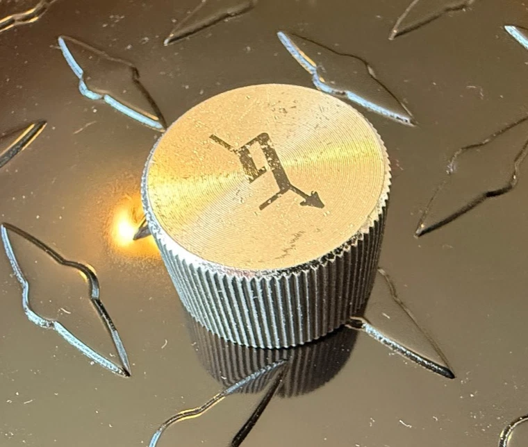 1970's Gretsch Aluminum knob - Image 3 of 4