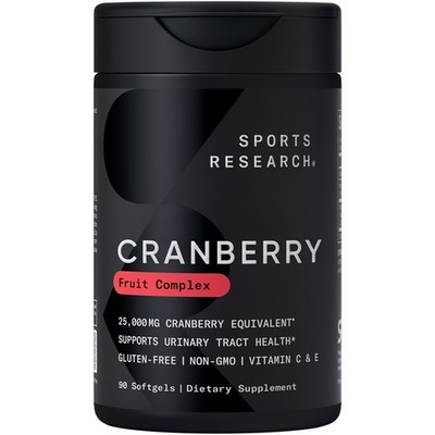 Cranberry Fruit Complex Supplement with Pacran & Vitamins C & E - 90 Softgels