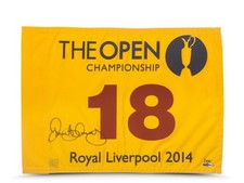 Rory McIlroy Signed Autographed 2014 The Open Championship Pin Flag #/100 UDA