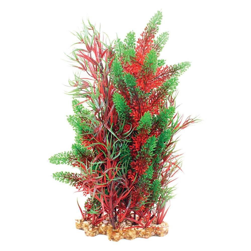 Aqua One Vibrance Red Pontederia/Typha Aquarium Fish Tank Plastic Plant 40cm