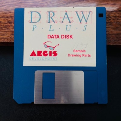 Aegis Draw Plus Data Disk 3.5 Inch Floppy Disk Sample Drawing Parts