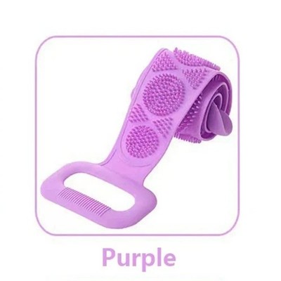 Silicone Body Back Scrubber Double Side Bathing Brush For Skin Deep Cleaning