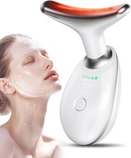 Neck Facial Massager LED Light Face Skin Care Tool Vibration Beauty Device