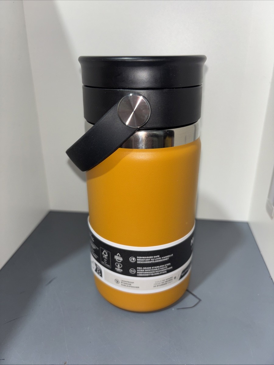FOUR BRAND NEW Hydro Flask 12 oz Wide Mouth Flex Sip Lid Fossil (Orange) |  eBay
