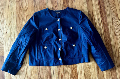 JCrew Louisa lady jacket in Navy lightweight chino.