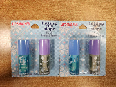2 Pack: LIP SMACKER, Hitting the Slope Lip Oil - Blueberry & Grape   E5C