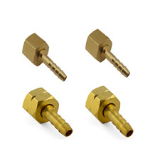 2x 5/8 UNF Brass Barb fitting for 5mm Hose / Regulator - Argon Co2 Oxygen