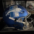 Sam Laporta speed flex Signed Detroit Lions Blue Football Helmet