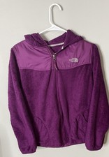 North Face Osito Girl  s Hoodie Full Zip Jacket Coat Soft Purple Youth XL 18 