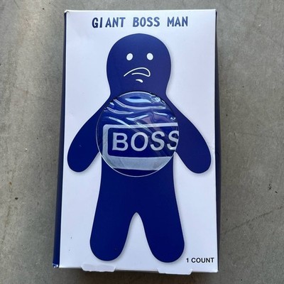 Giant Boss Man Squeezable Stress Reliever Ball Festive Voice 7'' Gel Doll
