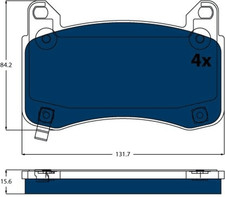 Bremsbelagsatz Scheibenbremse Vorderachse für TESLA MODEL Y