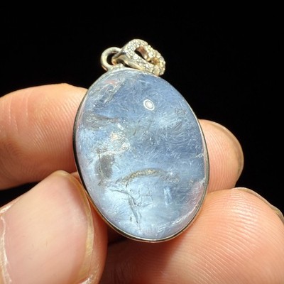 37Ct Natural Clear Beautiful Blue Dumortierite Crystal Quartz Polished Specimen