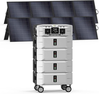 IEE Solar Generator LiFePO4 Emergency Expandable Portable Power Station 10.24kWh