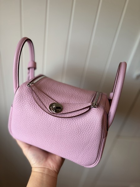 Hermès Mini Lindy – Mauve Sylvestre PHW (Stamp U, 2022)