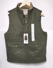 Workwear Products Heritage Brand  Zip Vest Weatherproof Men's S Olive Green NWT