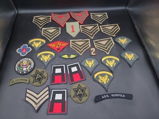 Mixed Lot Of 30 Military Patches Various Years & Branches. MG