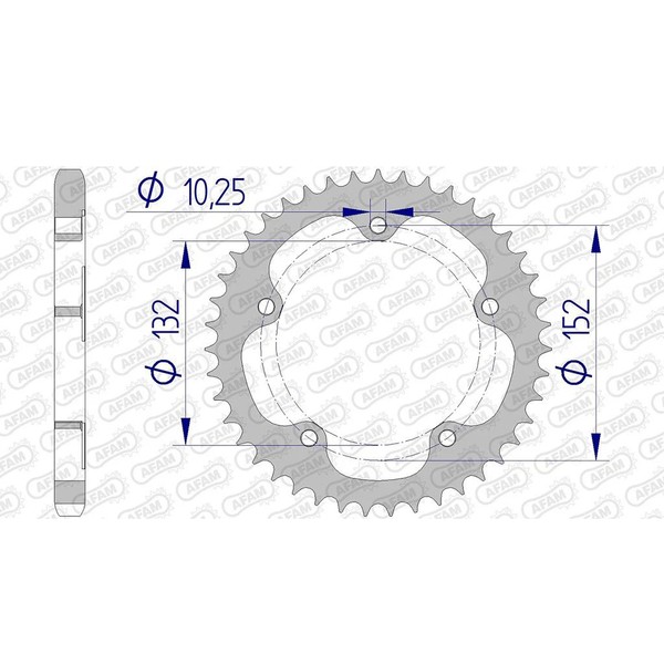 Afam Kettenrad ALU #525 F. MV 41 ZäHne (FüR: MV Agusta Brutale 1090 RR B5 13 )-image
