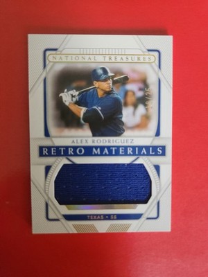2021 Panini National Treasures - Retro Materials Alex Rodriguez #RM-AR Holo Gold