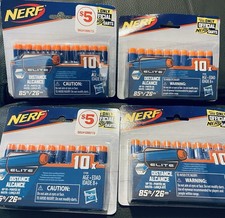 MAKE OFFER Nerf Darts Elite Blue Orange Tipped 4-10 count Refill Pack 40 Darts