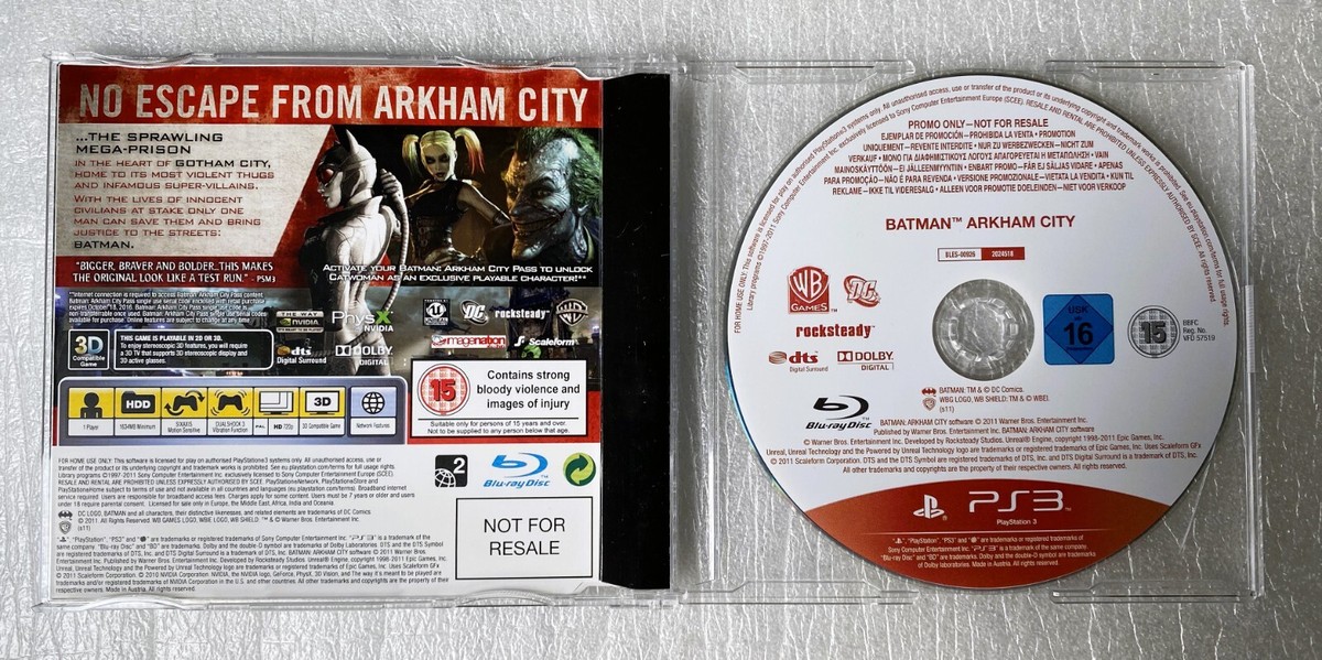 Batman Arkham Asylum – PS3 – Version Promo Rare – Très Bon état