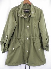 Sanctuary Social Standard Shirt Jacket Women s L Green Safari Lightweight