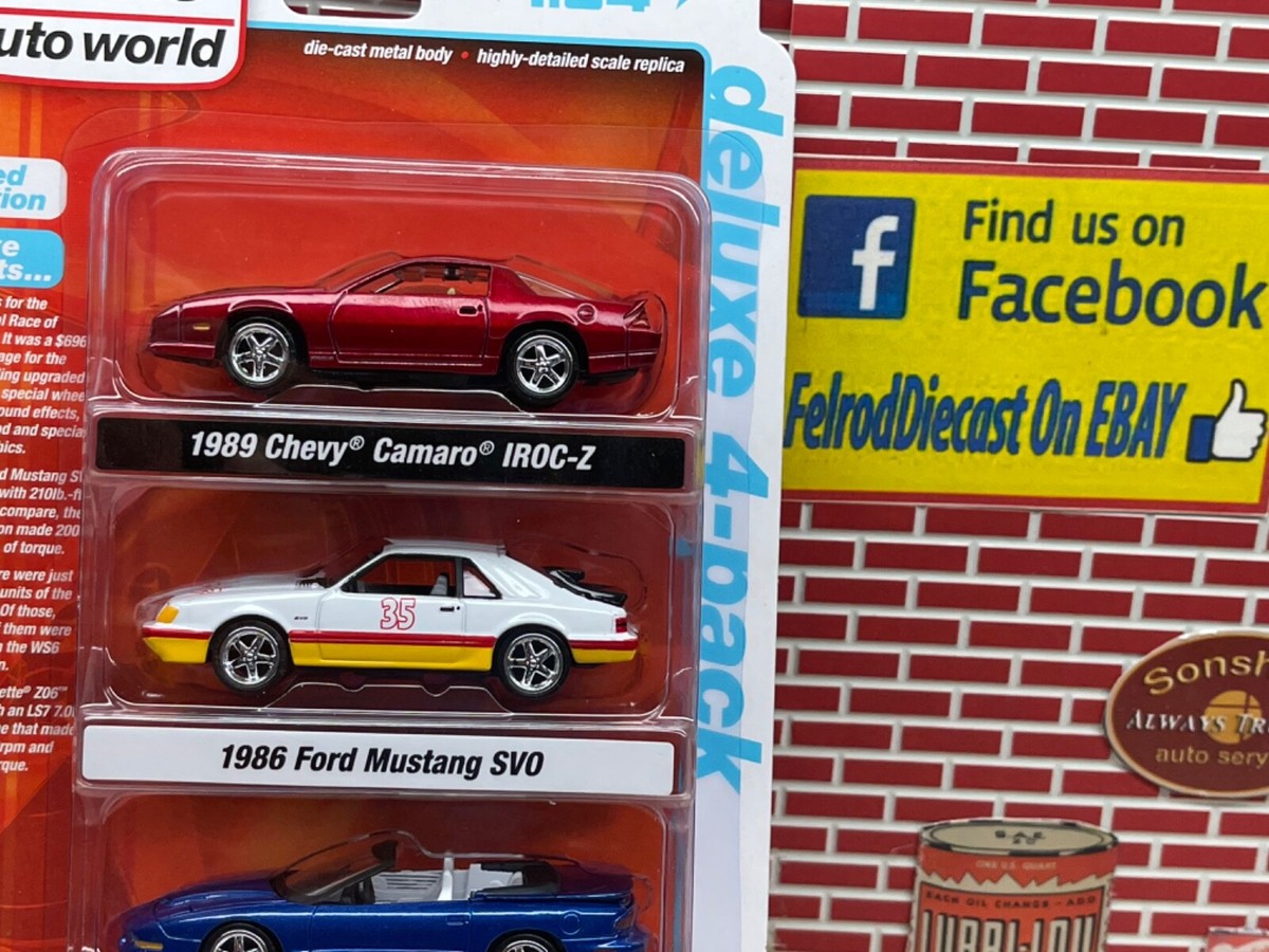 Auto World Target Exclusive 4 Pack Mustang SVO Camaro Firebird