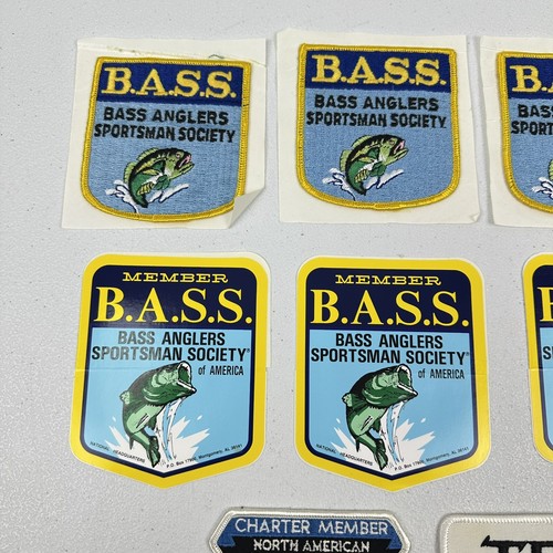BASS “Bass Anglers Sportsman Society” Patch, Stickers, Charter Member Team Daiwa - Picture 2 of 10