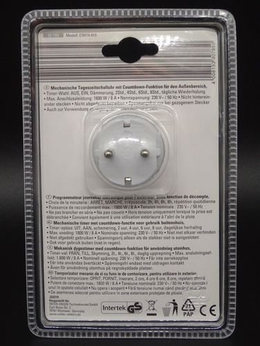 Unitec Zeitschaltuhr Tageszeitschaltuhr analog Steckdose IP44 / Aussen - weiss - Bild 8 von 8