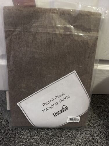 Dunelm Pencil Pleat Curtain - Colour -Mocha Style -Luna - Picture 2 of 3