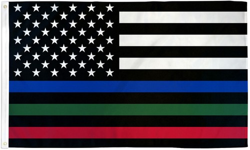 Thin Line 2x3ft Flags First Responder USA Army Police Fire EMS Thin Line Flags - Picture 3 of 20