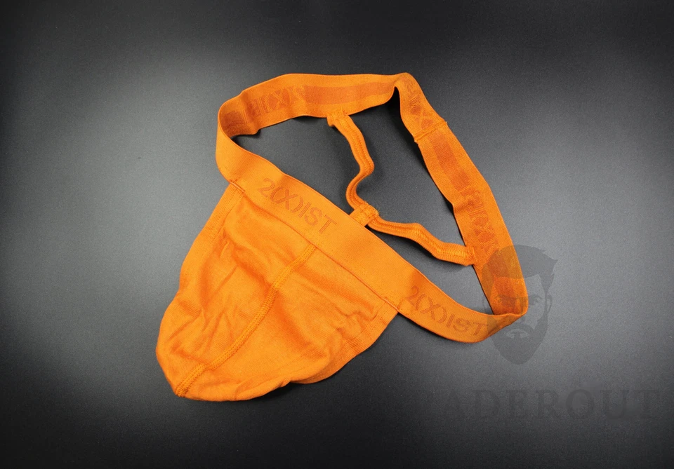 2(X)ist 2xist Hombre Naranja Algodón Y-Back Tanga Tanga Tanga Ropa Interior Talla S M L XL Foto 3 de 4