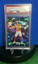Bo Nix 2024 Panini Prizm - Fireworks #23 Green Ice Prizm (RC) PSA 💎 Mint 10 🔥 