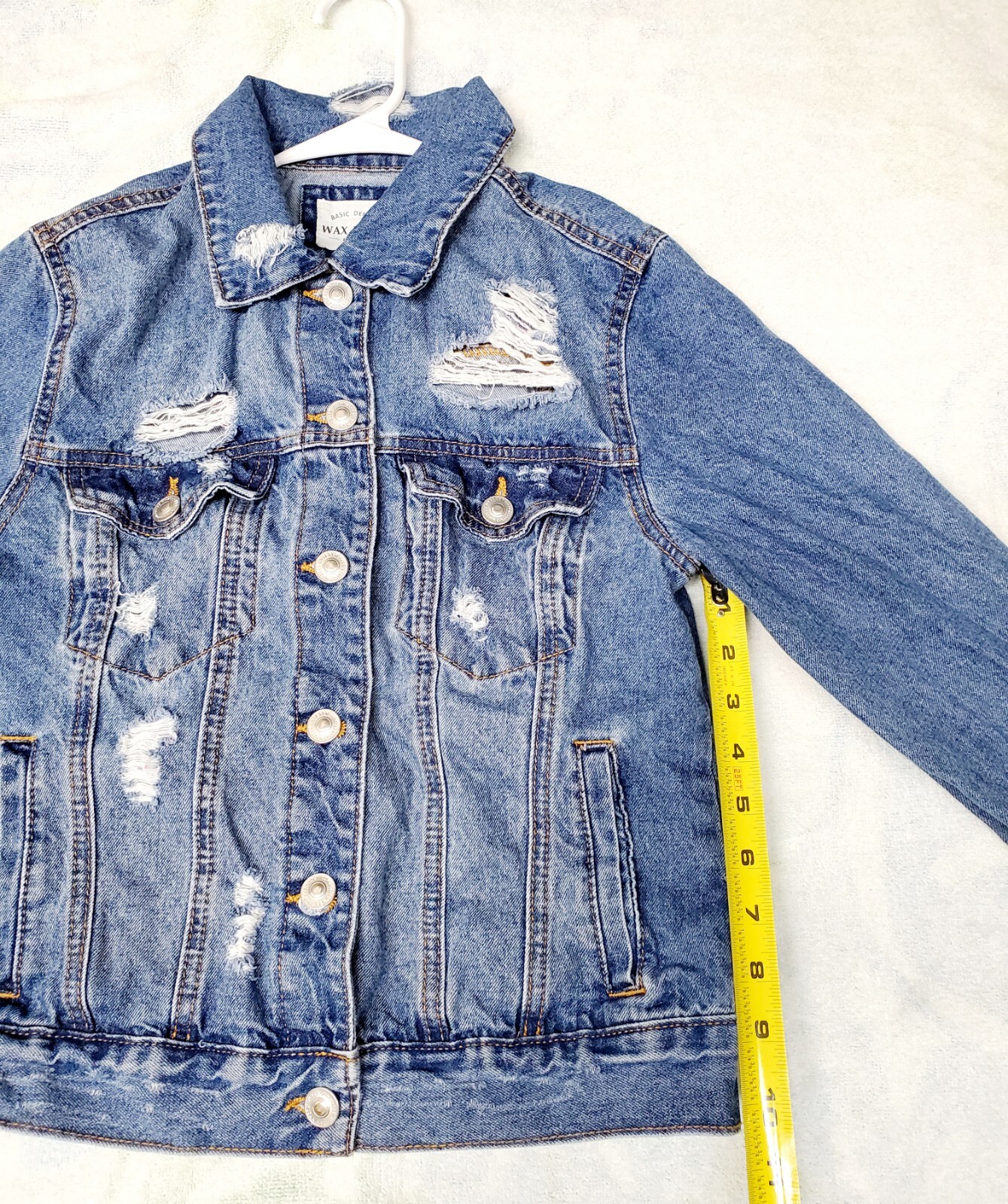 Wax Jean Jacket_  SIZE: Medium Blue Basic Denim B… - image 7