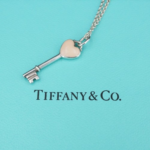 Tiffany Co Sterling Silver Pink Enamel 
